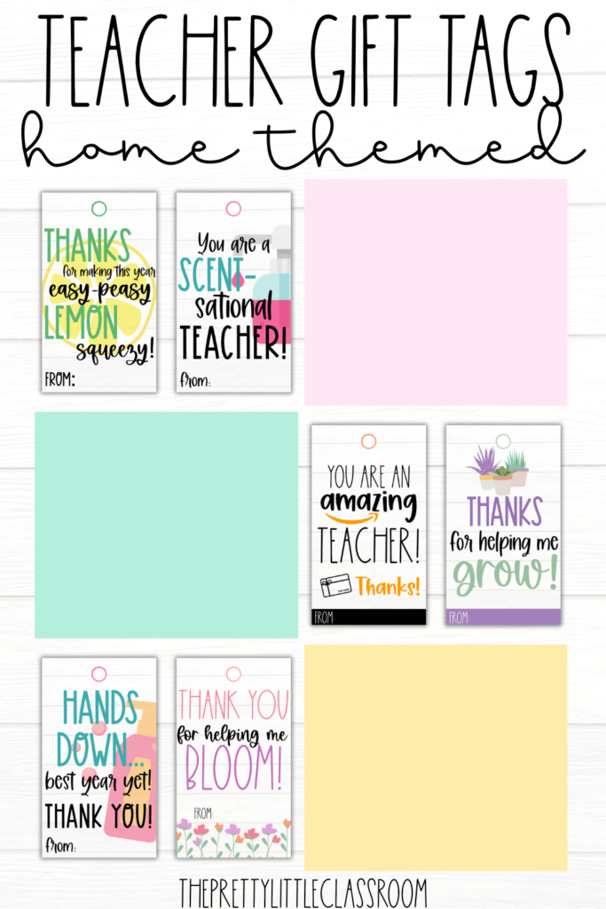 End of Year Teacher Gift Tags - The Pretty Little Classroom